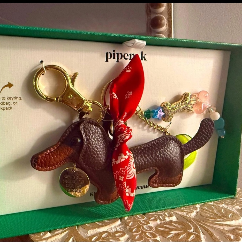NWT Piper K VHTF Dog Bag Charm Keychain